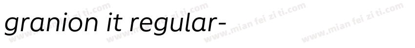 granion it regular字体转换